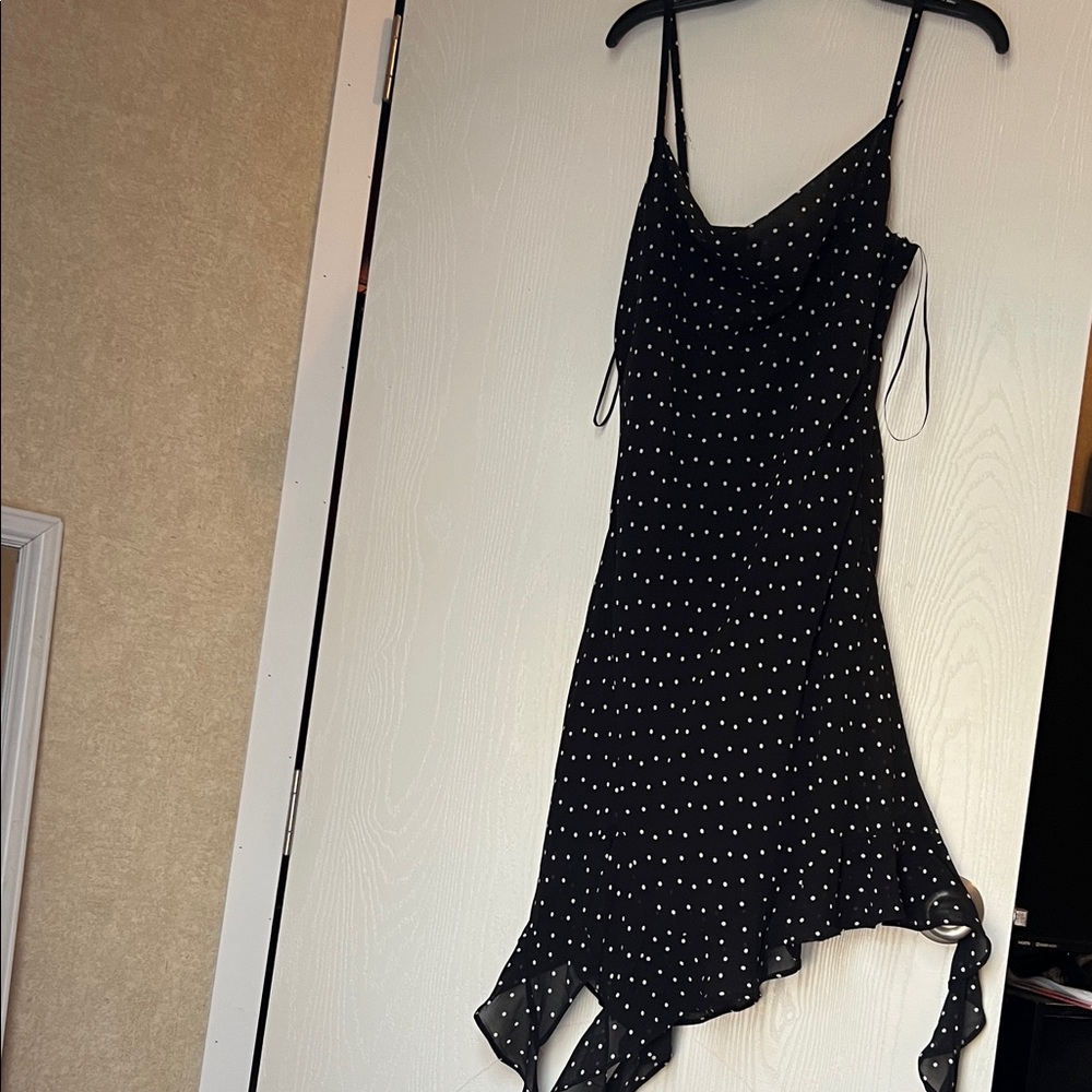 Jessica Simpson Black Polka Dot Dress size M